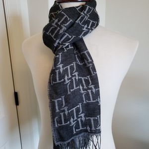 Trussardi Jeans Grey Logo Scarf